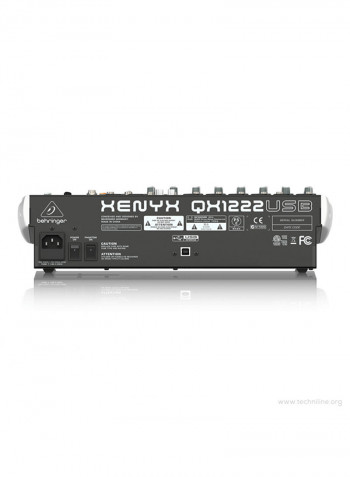 Premium 16-Input 2/2-Bus Mixer With Multi-FX Processor QX1222USB Grey/Red/Blue