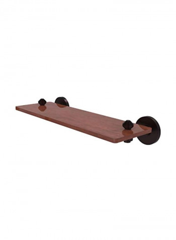 South Beach Collection Wooden Shelf Brown/Black 16inch