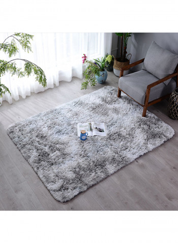 Supple Anti-Slip Living Room Carpet White/Grey 200x300centimeter