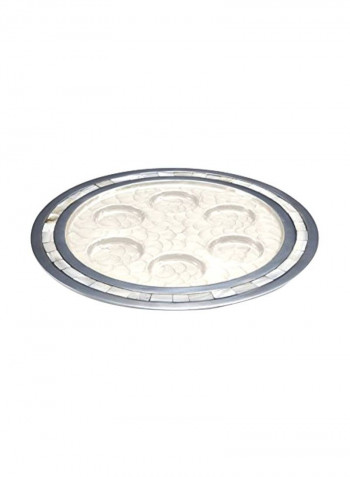 Classic Seder Plate Snow White 12inch