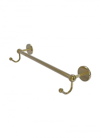 Prestige Skyline Collection Integrated Hooks Towel Bar Gold 36inch