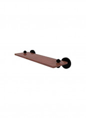 South Beach Collection Wooden Shelf Brown/Black 16inch