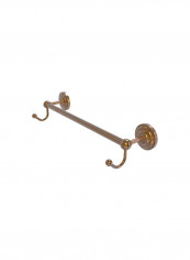 Prestige Que New Collection Integrated Hooks Towel Bar Brushed Bronze 36inch