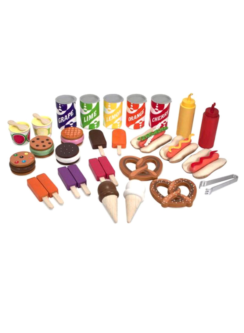 40-Piece Snacks And Sweets Food Cart Set