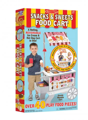 40-Piece Snacks And Sweets Food Cart Set