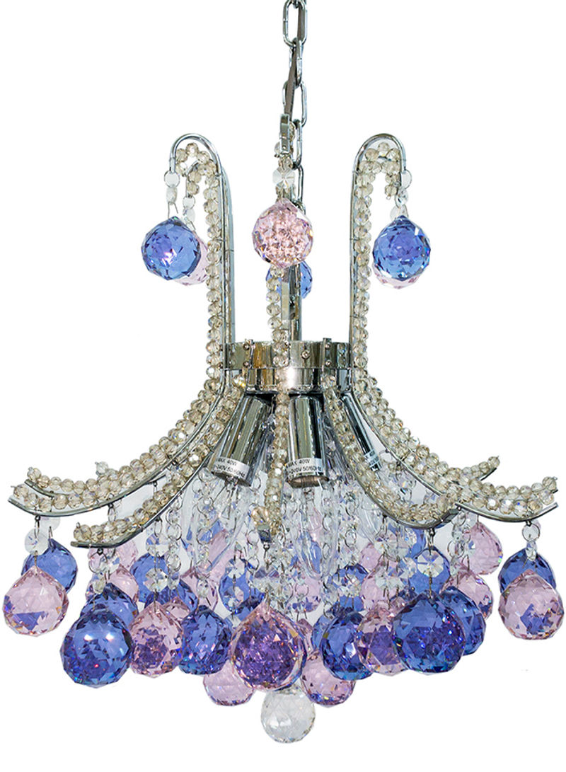 Crystal Decorative Chandelier Chrome/Blue 405 x 380millimeter