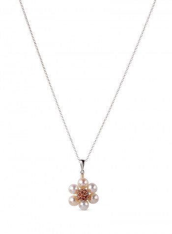 18K White Gold Freshwater Pearl Pendant