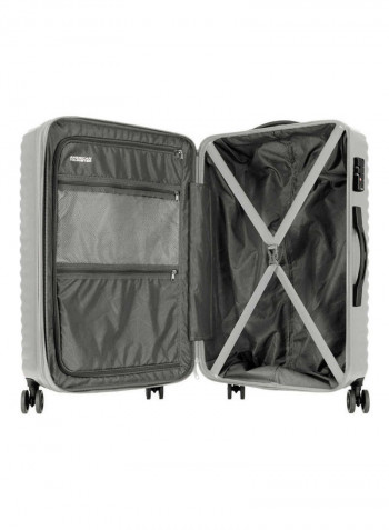 3-Piece Trolley Luggage Bag Set With Mounted TSA Locks Silky White