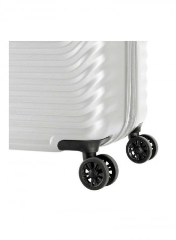 3-Piece Trolley Luggage Bag Set With Mounted TSA Locks Silky White