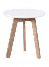 Mdf Coated Coffee Table White/Beige 500x527x500centimeter