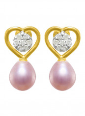 18 Karat Gold 0.14 ct Genuine Diamond And Pearl Solitaire Heart Earrings reviews 18 Karat Gold 0.14 ct Genuine Diamond And Pearl Solitaire Heart Earrings