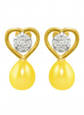 18 Karat Gold 0.14 ct Genuine Diamond And Pearl Solitaire Heart Earrings reviews 18 Karat Gold 0.14 ct Genuine Diamond And Pearl Solitaire Heart Earrings