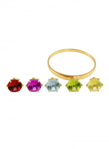 18 Karat Gold Interchangeable Solitaire Ring