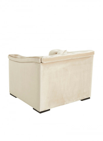 One Seater Cinderella Tufted Armchair With Scatter Cushion Beige
