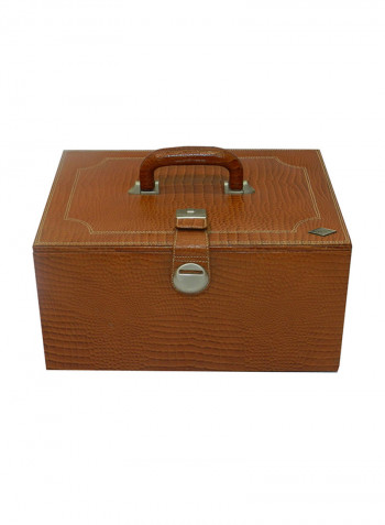 Compactible And Secured Leather Jewellery Box