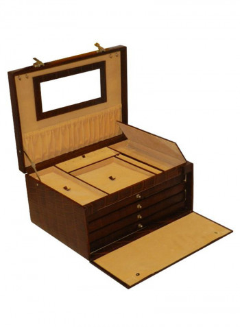 Multi-Purpose Croco Design Jewellery Box