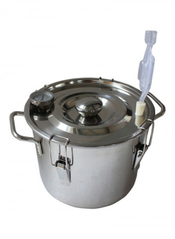 Stainless Steel Copper Purifying Fermentation Tun Set Silver/Brown