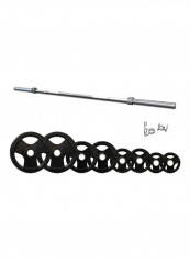 Olympic Barbell And Tri Grip Rubber Plates Set 80kg