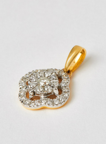18 Karat Gold Sparkle Pendant
