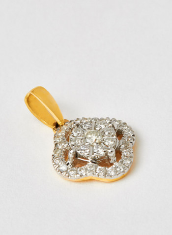 18 Karat Gold Sparkle Pendant
