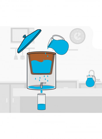 All-Natural Water Filter White/Blue