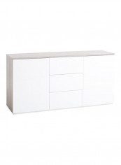 Decorative Sideboard Cabinet White High Gloss/Concrete