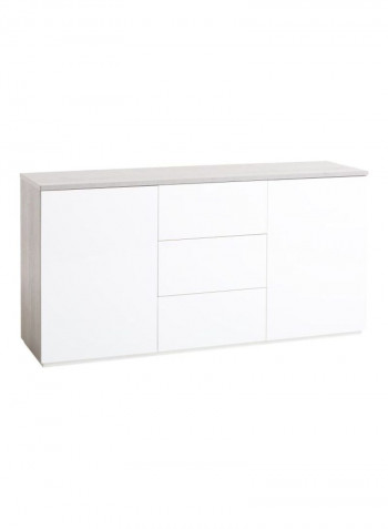 Decorative Sideboard Cabinet White High Gloss/Concrete