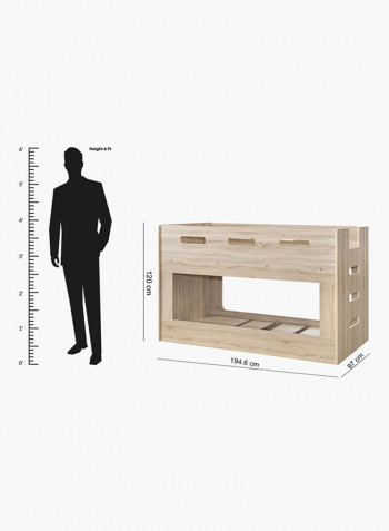 Cody Cabin Bunk Bed Beige 194.6x120x97centimeter