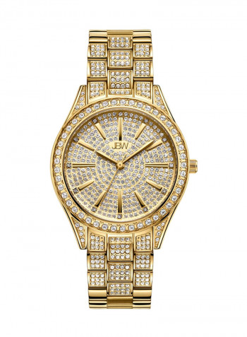 Women's Cristal 34 0.12 Ctw Diamond 18K Gold-Plated Stainless-Steel Watch J6383A
