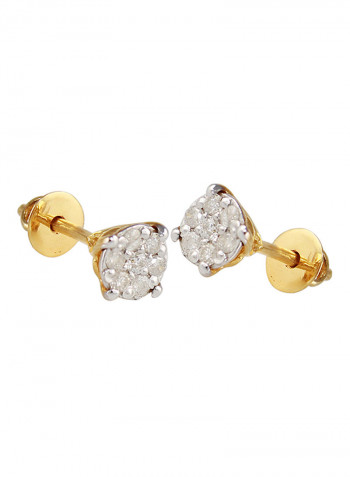 18 Karat Gold Diamond Studded Earrings