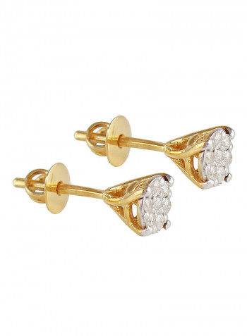 18 Karat Gold Diamond Studded Earrings