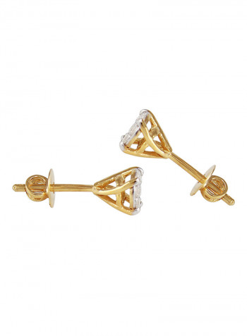 18 Karat Gold Diamond Studded Earrings