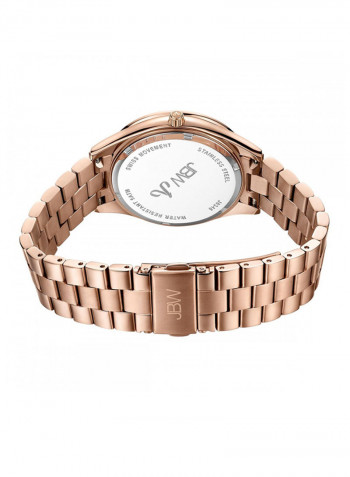 Women's Cristal 0.12 Ctw Diamond 18K Rose Gold-Plated Stainless-Steel Watch J6346B
