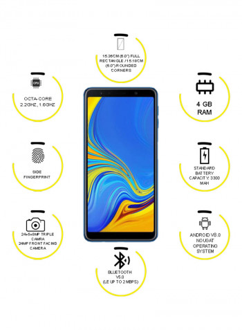 Galaxy A7 (2018) Dual SIM Blue 4GB RAM 128GB 4G LTE