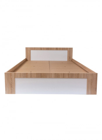 Boston King Storage Bed With 2 Drawers White/Brown 180x200cm