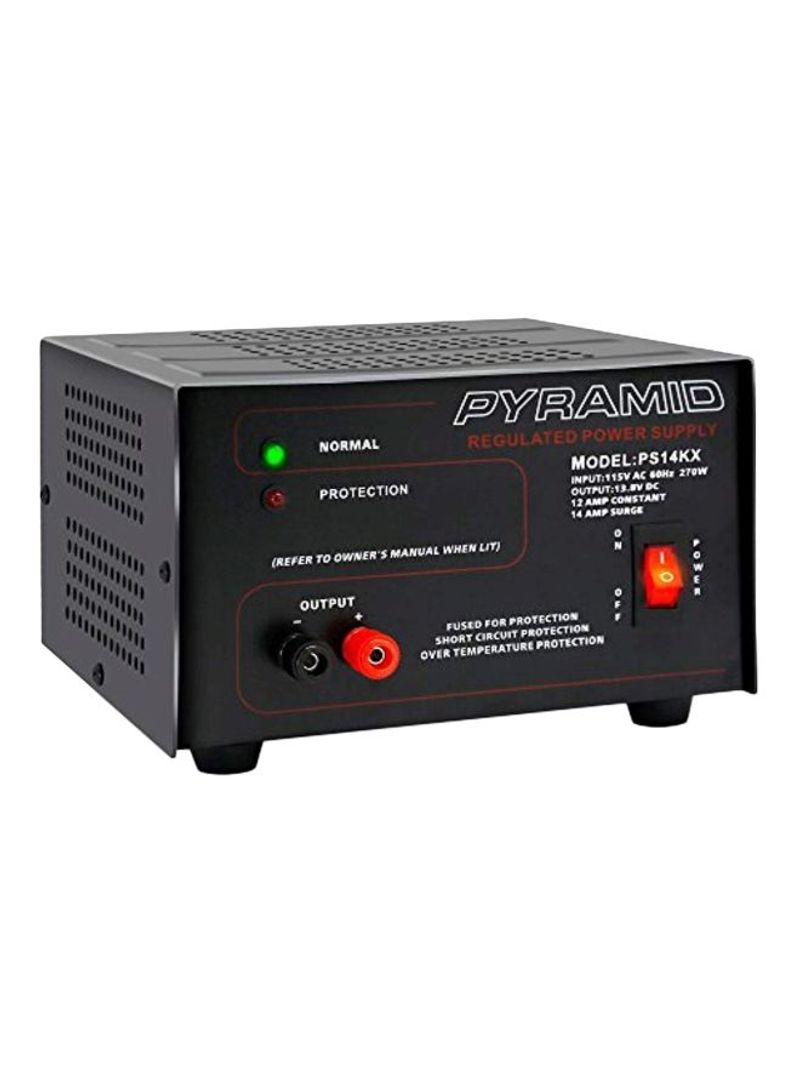 Compact Bench Power Supply Black 7.9x7.2x4.7inch