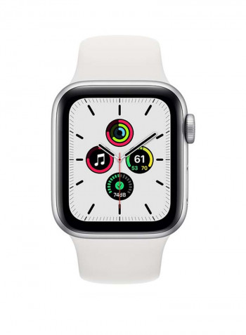 Watch SE-40 mm GPS Silver Aluminium Case with Sport Band White