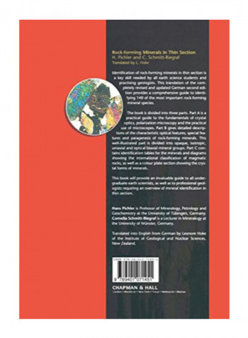 Rock-forming Minerals In Thin Section Paperback