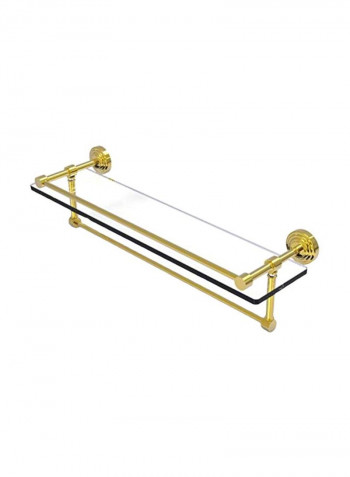 Gallery Towel Bar Glass Shelf Gold/Clear 22inch