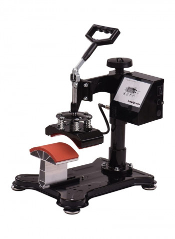 Swing Away Combo Digital Hat Cap Heat Press Thermal Transfer Machine Black