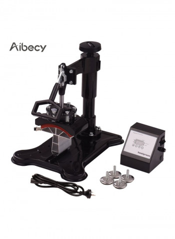 Swing Away Combo Digital Hat Cap Heat Press Thermal Transfer Machine Black