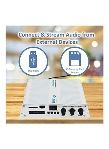 6-Channel Audio Marine Amplifier PFMRA650BW White/Black