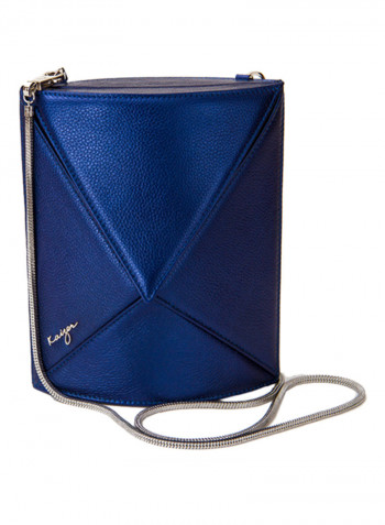 Cosset Genuine Leather Crossbody Bag Blue