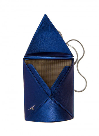 Cosset Genuine Leather Crossbody Bag Blue
