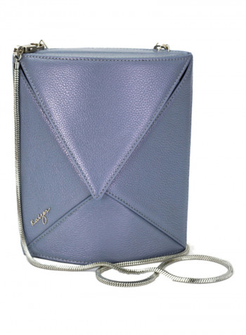 Cosset Genuine Leather Crossbody Bag Grey
