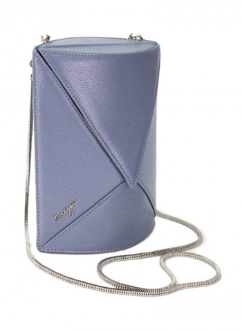 Cosset Genuine Leather Crossbody Bag Grey