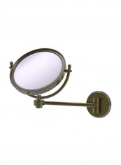 Wall Mounted Make-Up Mirror Antique Brass/Clear 8inch