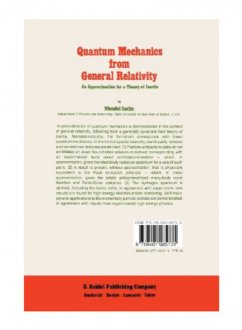 Quantum Mechanics From  General Relativity Paperback