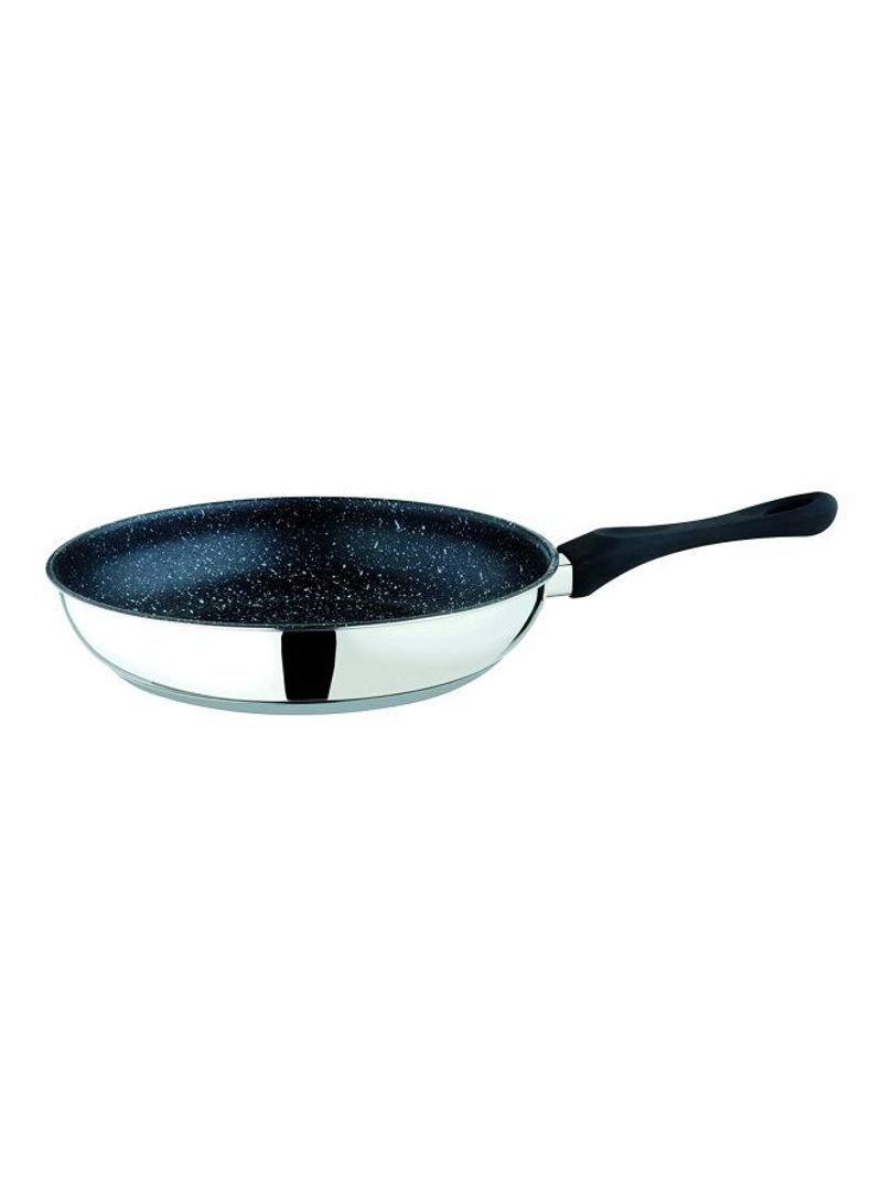 Stainless Steel Stir Fry Pan Black 28centimeter
