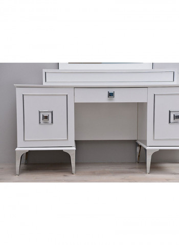 Scotland Dressing Table Mirror With 2 Drawer White 46x84x47cm